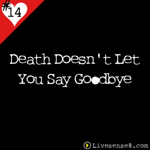 LS8 14 Death Doesnt Let You Say Goodbye - Cover Art - LiveSense8.com - The Live Sense8 Podcast